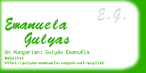 emanuela gulyas business card